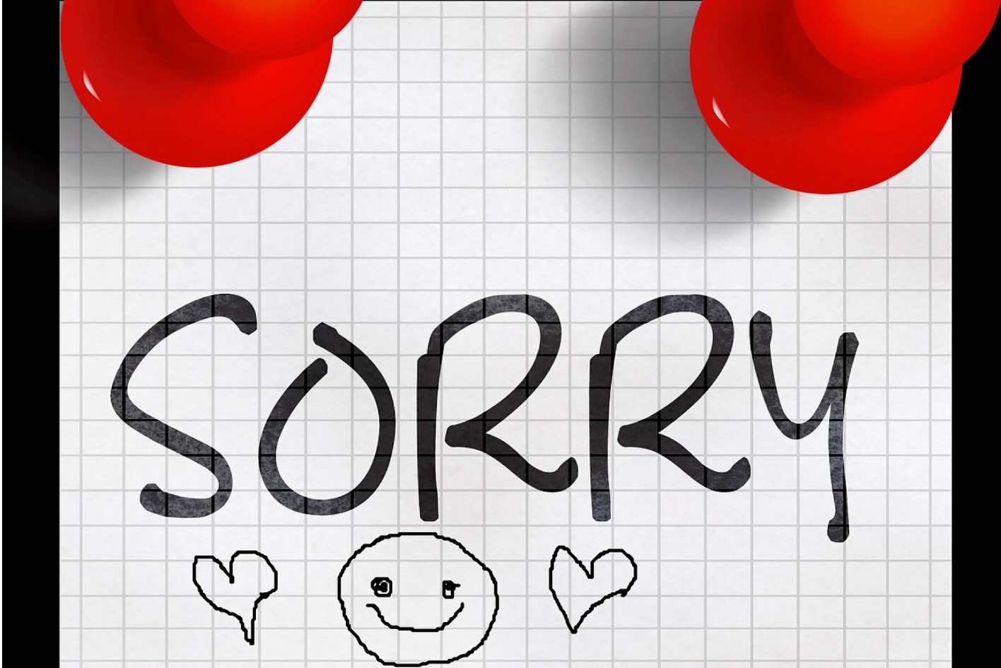 An image saying sorry